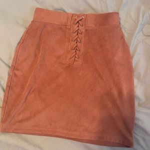 Suede mauve skirt